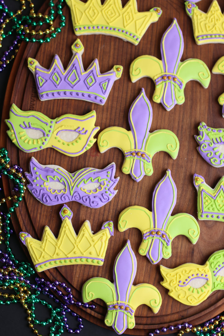 How to Make Mardi Gras Decorated Cookies